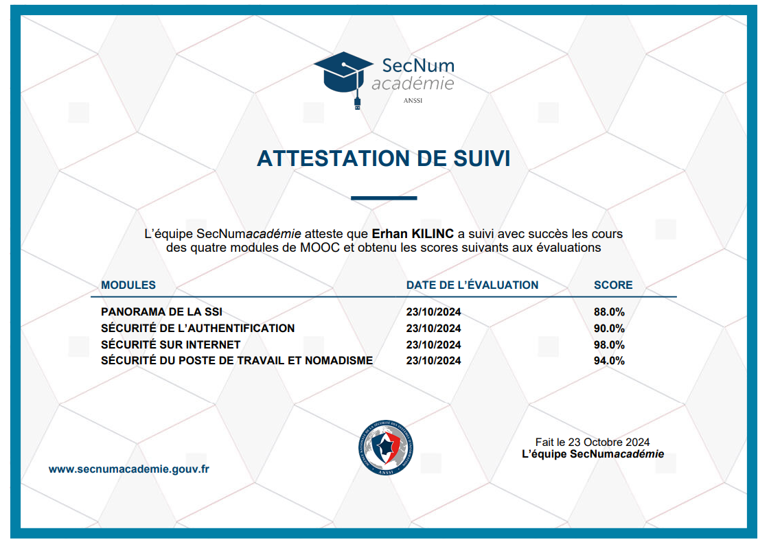 SAE 1.1 - Interface MOOC SecNumacadémie